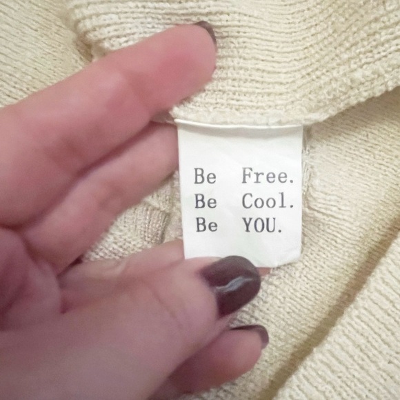 VRG GRL Distressed Oversized Relaxed Fit Knit Collared Polo Neutral Tan AU 6/ XS - Picture 7 of 11